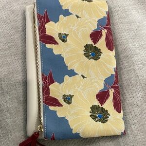 Floral Blue and Yellow Women's Clutch